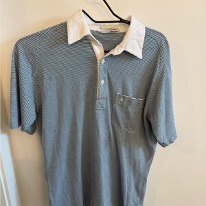 Vintage Dior Blue and White Polo Shirt
